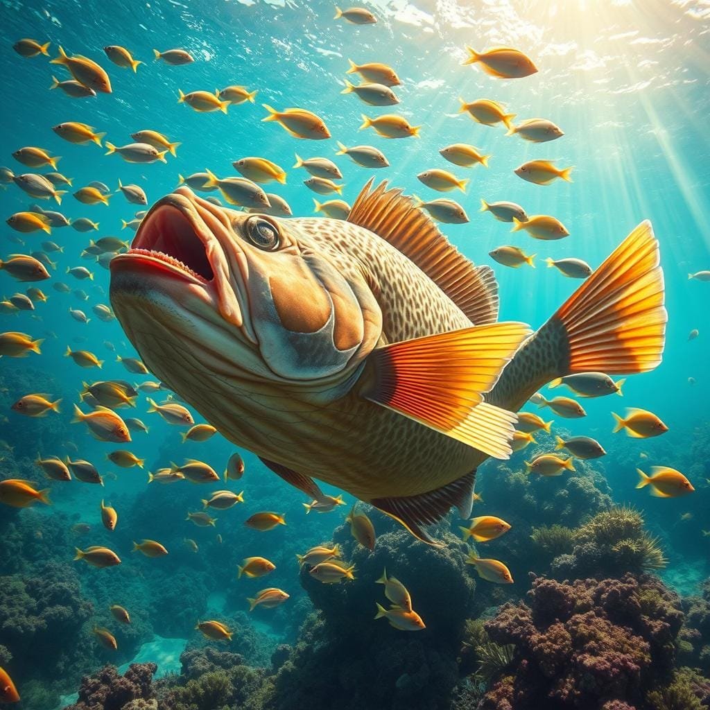 What does grouper eat