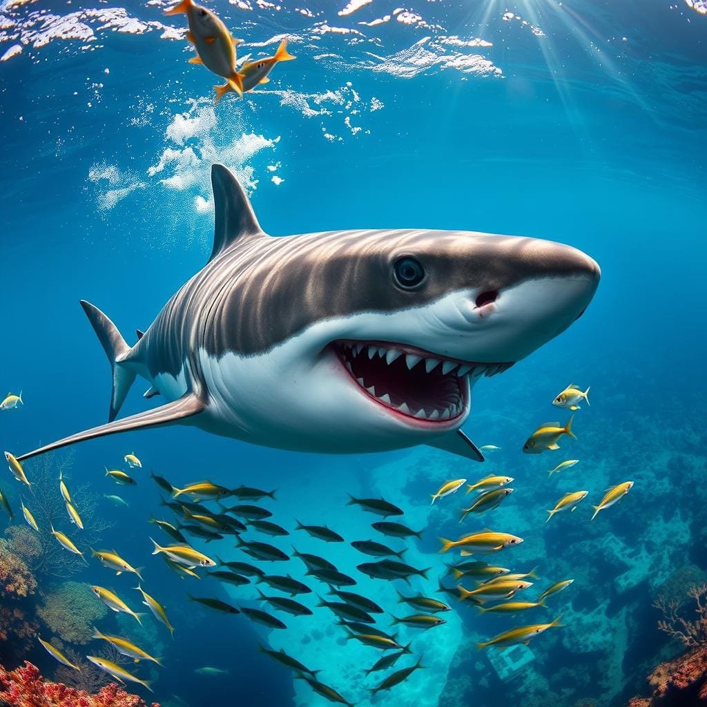 What does shark eat